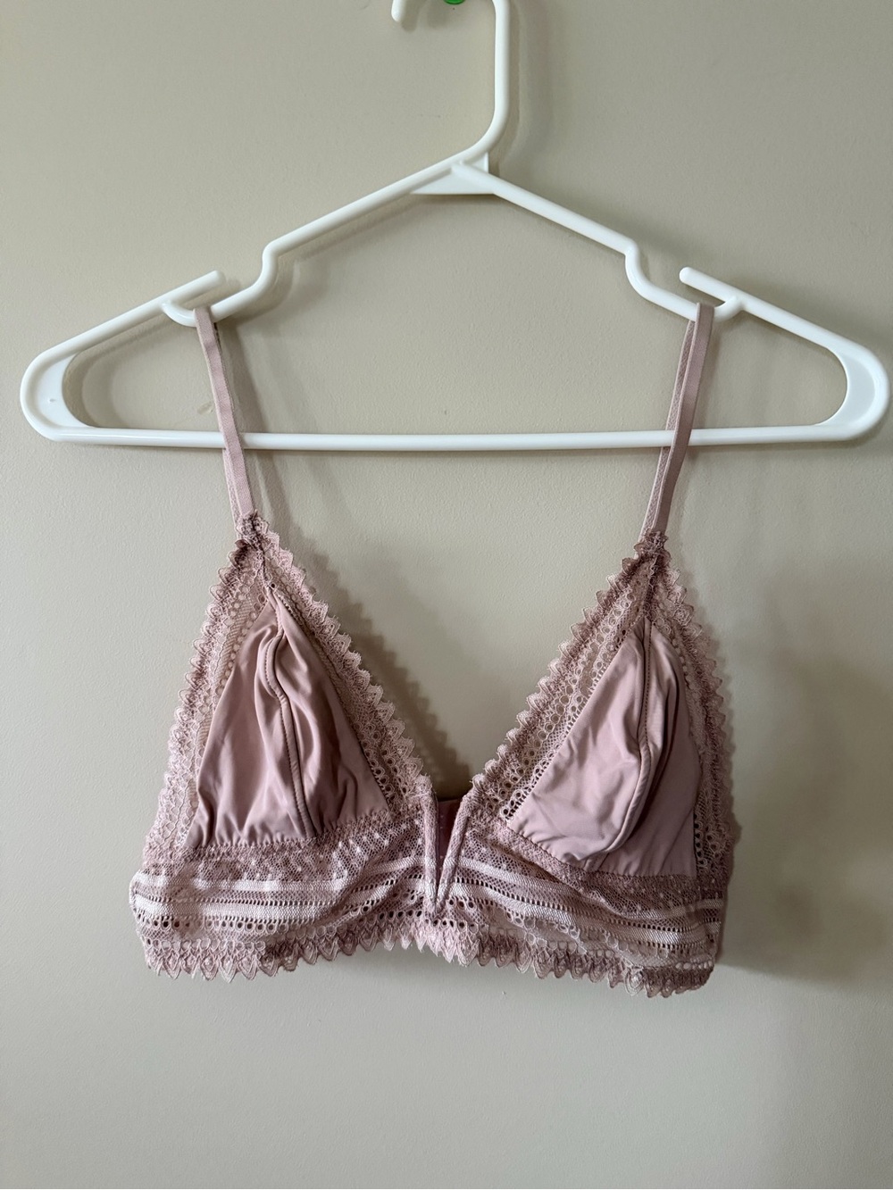 Garage - Lace Triangle Bralette in Dusty Rose